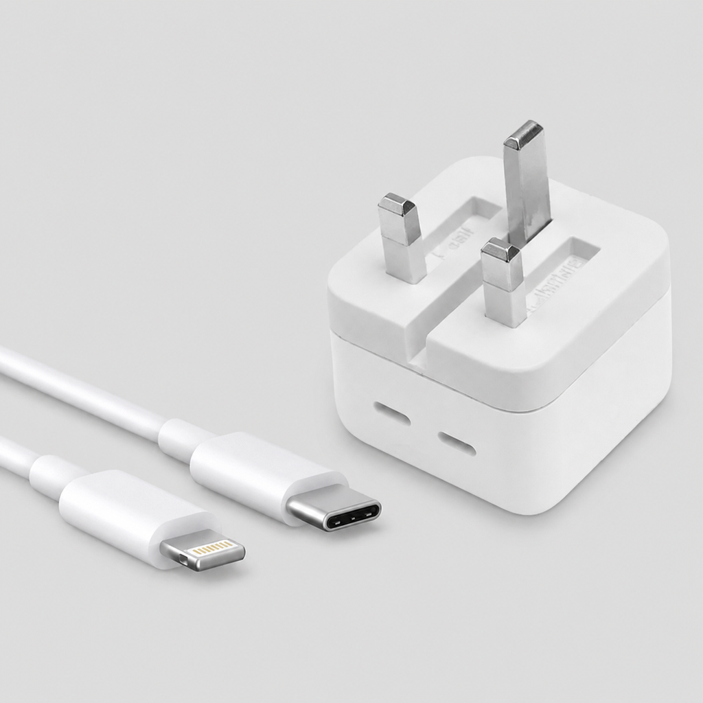 iPhone 50W Power Adapter USB-C+C Original