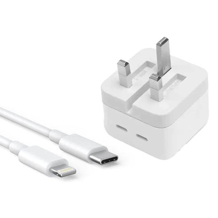 iPhone 50W Power Adapter USB-C+C Original